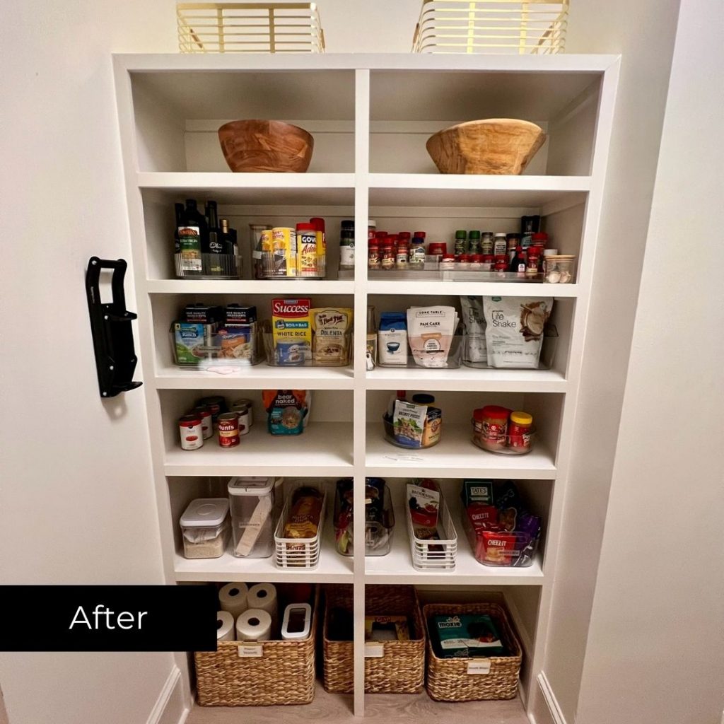 neat pantry after